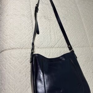 Patricia Nash Navy Leather Shoulder Bag